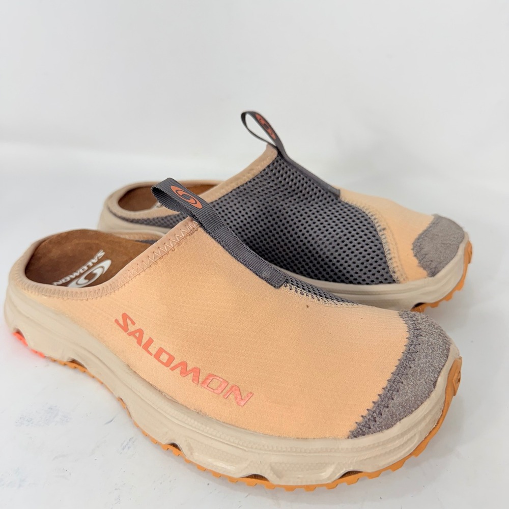 Salomon RX Slide 3.0 Peach Grey Recovery Mules 474317 Womens 7.5 Mens 6.5